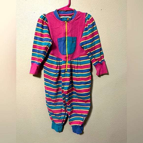 Gymboree Other - Gymboree Pink, Blue, Yellow & Teal Striped One-Piece Bodysuit